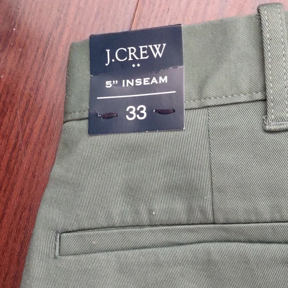 BRAND NEW J. Crew Olive Green Flat Front Shorts
